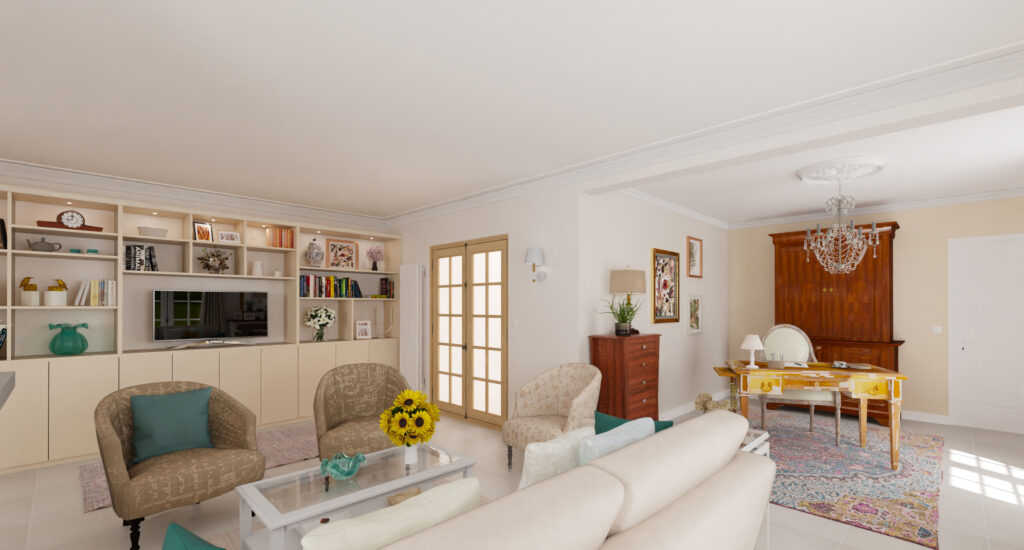 Pièce de vie gustavienne